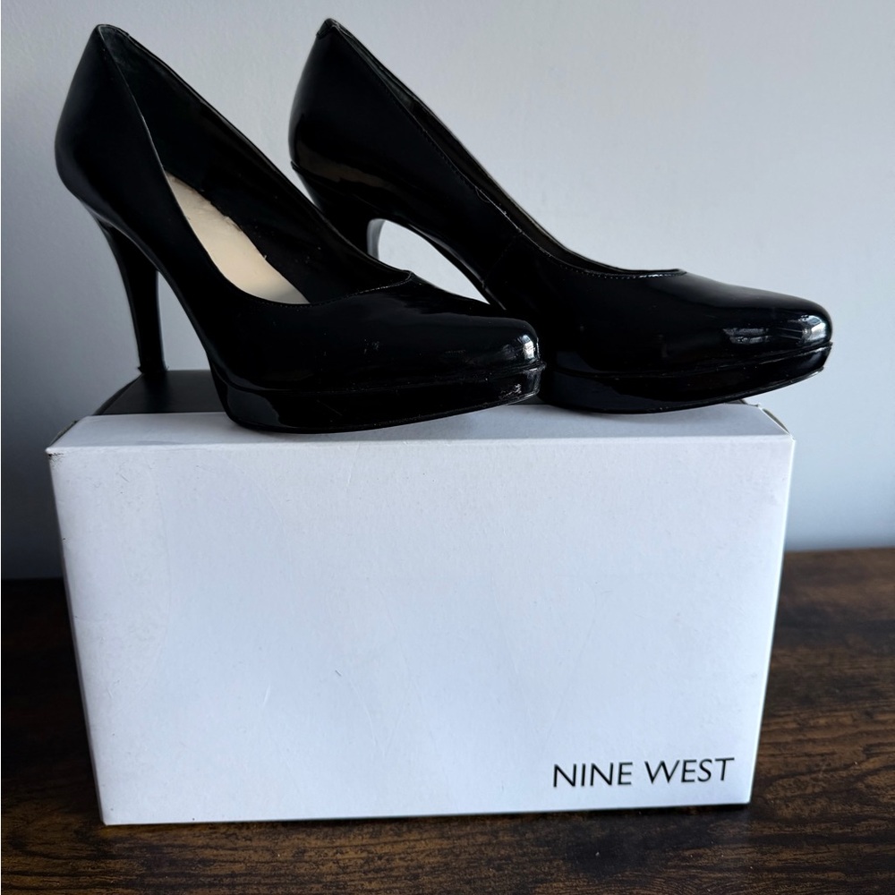 Nine West Black Patent Leather Heels – Women’s Size 6.5 - Picture 2 of 9